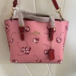 【COACH】Mollie Tote Bag 25★Cherry Prin★ COACH® Outlet | Mollie Tote Bag 25 With Cherry Print